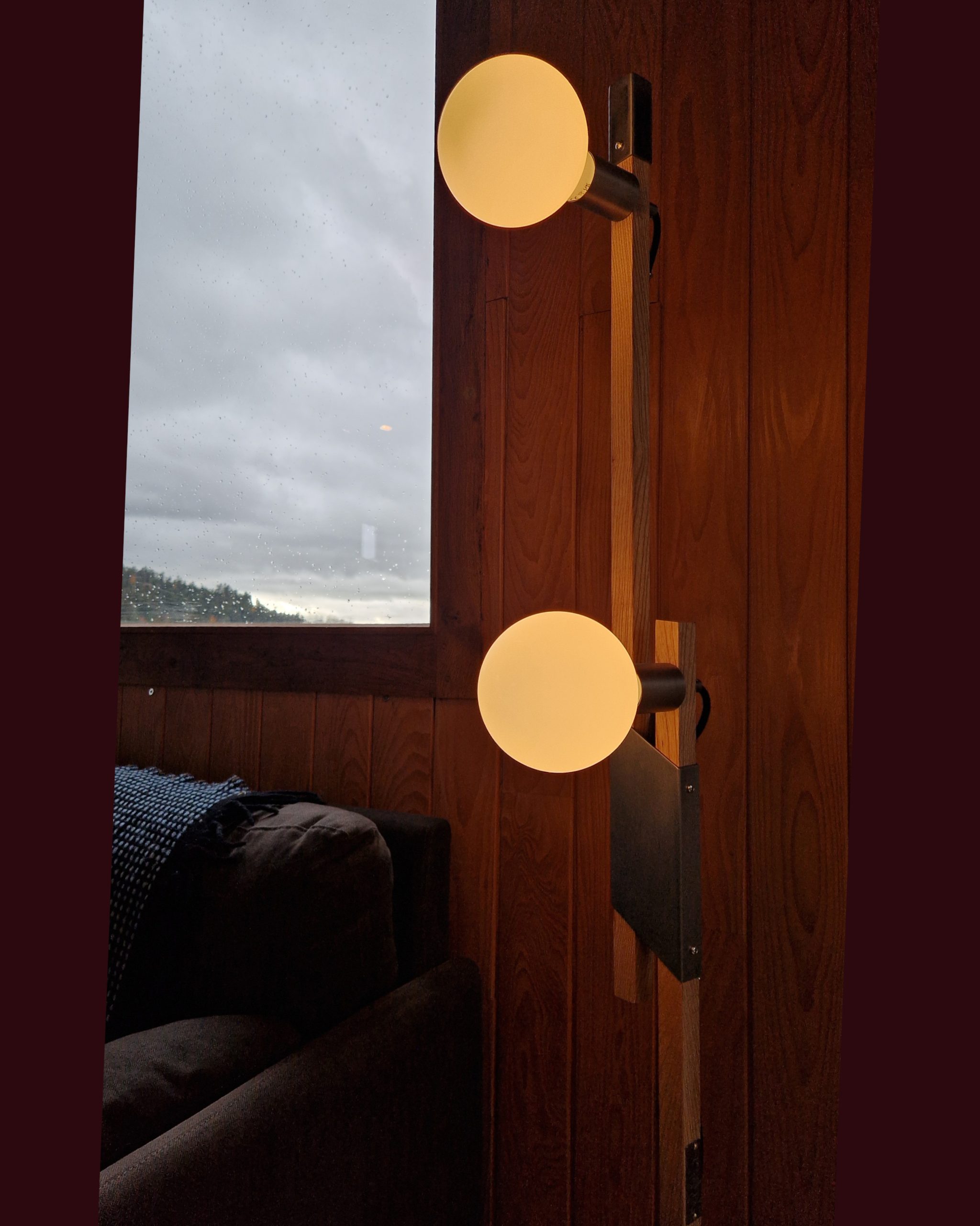 lampadaire liseuse métal et bois design épuré sophistiqué élégant création KEVOE