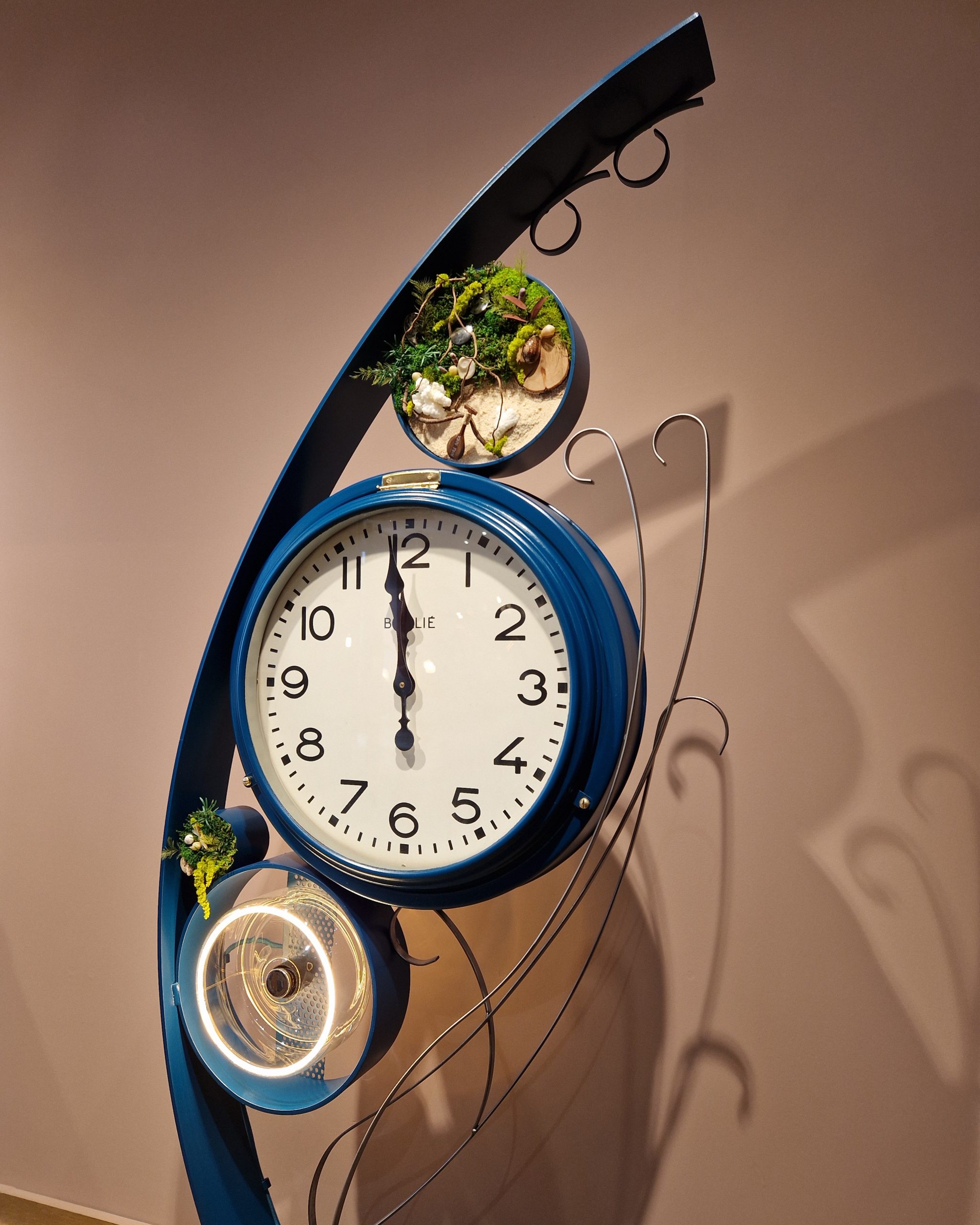 Horloge tableau végétal stabilisé création kevoe